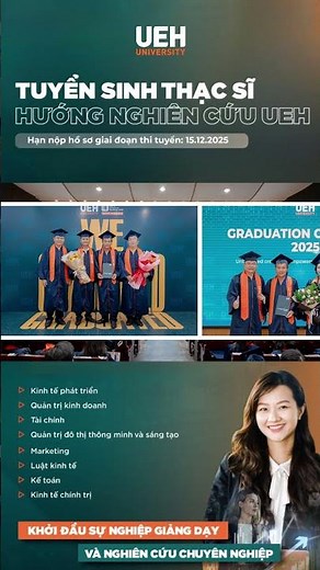 [Tuyển sinh thạc sĩ] 08 lựa chọn thạc sĩ hướng nghiên cứu tại UEH