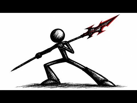 How to Draw a Powerful Stickman Action Pose | Easy Stick Figure Drawing