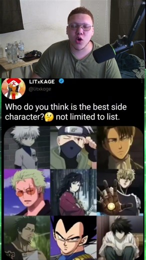 best anime side character poll be like #anime #ranking #debate