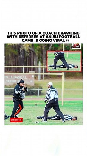 8U Football Game Ends in CHAOS! 🏈 Coach Brawls With Referee