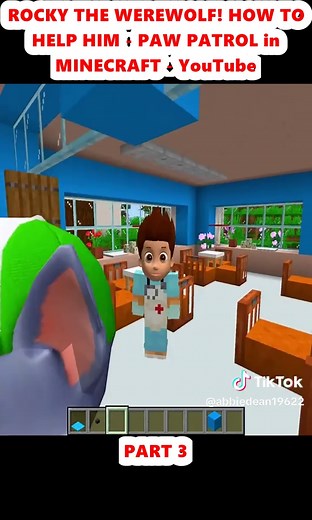 Help Rocky the Werewolf in Paw Patrol Minecraft Adventure