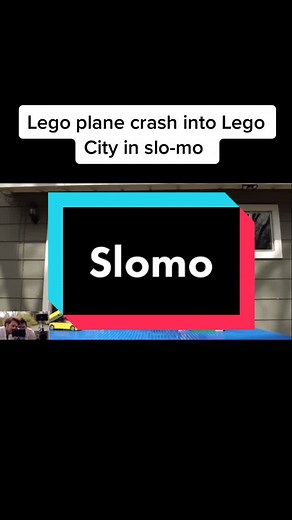 Lego Plane Crash in Slow Motion
