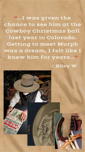 "I grew up listening to Murph, and Wildfire was the one that played almost as much as Cowboy Logic. My parents raised me to be a cowgirl through and through. Music saved me in the darkest of times, especially when losing loved ones. Wildfire is the song that I had my best friend listen to when I tought her about Michael Martin Murphy. I was given the chance to see him at the Cowboy Christmas Ball last year in Colorado. Getting to meet Murph was a dream, I felt like I knew him for years. I was gi