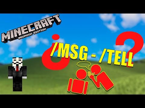 /tell - /msg | Tutorial Comandos Minecraft Bedrock | Mesajes Privados En Minecraft Bedrock