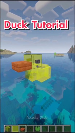 Some summer vibes🌞❤️ #minecraft #building #block #tutorial #duck