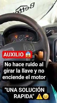 My car won't start, it doesn't make any noise when I turn the key. "A solution?" #start #monito