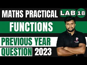 PLUS TWO MATHS PRACTICAL EXAMINATION 2026 | LAB 18 - FUNCTIONS | PYQ 2023 |