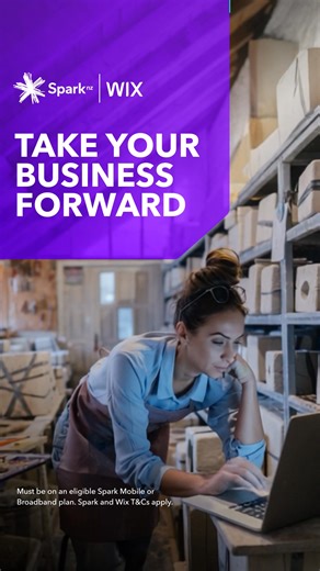 Take your business forward with Spark and Wix. Spark Mobile and Broadband customers get 20% off WIX Light and Core plans. Launch your website in minutes, set up an online store, or manage bookings online. Must be on an eligible Mobile or Broadband plan. Spark and Wix terms apply. | Spark for Business | Facebook