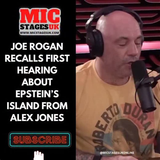 Micstagesuk on Instagram: "Rogan says the claim sounded insane at the time and was dismissed as conspiracy. Joe Rogan has said Alex Jones told him about Jeffrey Epstein’s private island more than a decade ago. Rogan says he rejected the story outright when he first heard it. Years later, Epstein’s island is publicly documented and widely reported. The clip has resurfaced as an example of information once dismissed later entering the mainstream record. #JoeRogan #AlexJones #JeffreyEpstein #Epstei