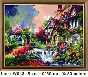 Check on these beautiful landscape scenery paintings that you can do yourself! Who says you can't paint? :) Its easy, pattern printed and can be hung on the wall right after you finish one! Just chat us for orders :) | BZA Paint by Numbers