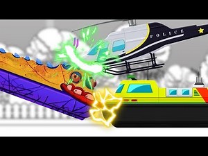 Evil VS Good Vehicles | Hovercraft | Police Helicopter