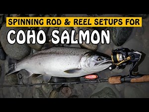 COHO SALMON SPINNING SETUP! My Salmon Spincasting Setup Update | Fishing with Rod