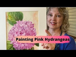 An easy way for beginners to paint a hydrangea in acrylics, step by step.