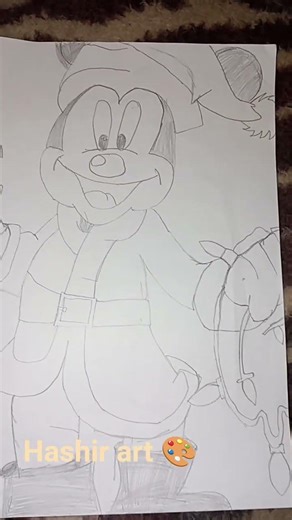 Cartoon sketch after some time by hashir art.