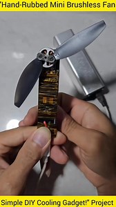10K views · 132 reactions | This tiny but powerful brushless fan runs just by rubbing with your hand! Perfect for electronics demos, science experiments, or fun DIY projects.  Features: Hand-rubbed operation Brushless motor Low power consumption Smooth and silent spinning #MiniFan #BrushlessFan #HandRubbedFan #DIYGadget #CoolingTech #BanglaElectricalProject | Bangla Electrical project | Facebook