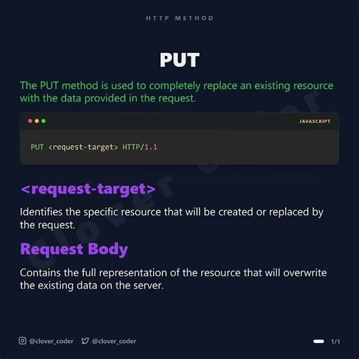Follow @clovercoder for more updates #codingtips #http