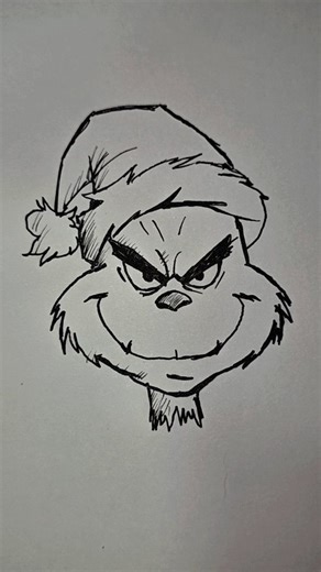 Hassan Junior on Instagram: "How to draw The Grinch #howtodraw #drawingtutorial #thegrinch #christmas how to draw grinch drawing tutorial!"