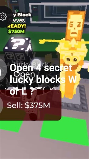 Open 4 secret lucky blocks #roblox #edit