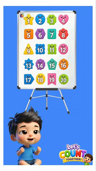 1 to 20 counting song for toddlers 😍#counting #staylittlechannel #kidslearning #numbers