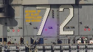 I'm not sure we ever published this clip. It is sailors on USS Abraham Lincoln waving to our camera just before they left on deployment. | San Diego Web Cam