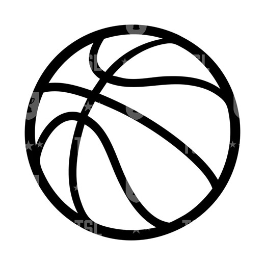 Basketball Logo Black and White – Instant Download SVG - Etsy Australia