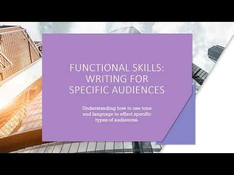 Functional Skills: Writing for different audiences#englishlearning #adulteducation