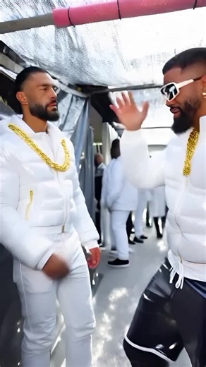 Roman Reigns and Jey Uso Backstage at Summer Slam 2025