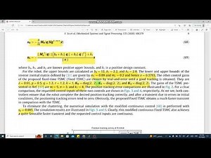 MATLAB Simulation of Robust Fixed Time Tracking Sliding Mode Control for Robotic Manipulator