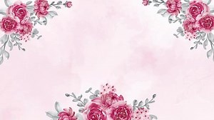 Flower corner frame appearing composition for wedding and valentine