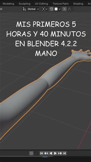 BLENDER 4.2.2|MIS PRIMEROS 5 HORAS Y 40 MINUTOS DE CREACIÓN DE PROYECTO MANO #blender #tutorial #3d