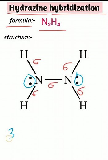 hydrazine (N₂H₄)hybridization /hybridization trick