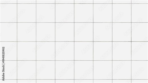 White square tile grid texture seamless loop moving left to right, 4k, 3d rendering.