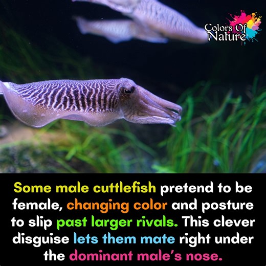 Male cuttlefish #facts #DidYouKnow #knowledge | Colors Of Nature