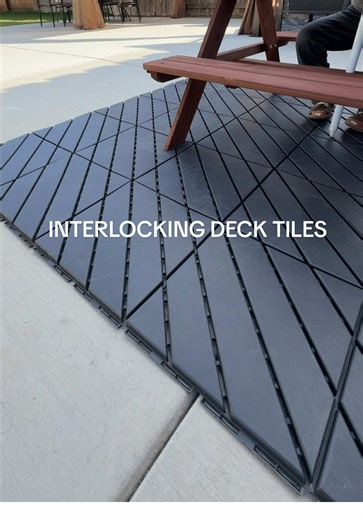These snap-together deck tiles instantly upgrade any patio, balcony, or backyard. Waterproof, durable, and installs in minutes—no tools needed #patioupgrade #backyardvibes #homefinds #decktiles #interlockingtiles @Buyzo