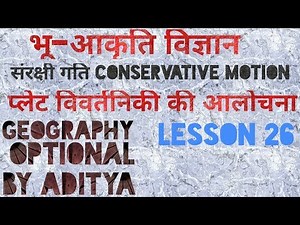 GEOMORPHOLOGY:CONSERVATIVE MOTION LESSON 26 GEOGRAPHY OPTIONAL भूगोल वैकल्पिक