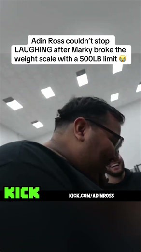 Adin Ross couldn’t stop LAUGHING after Marky broke the weight scale with a 500LB limit 😭