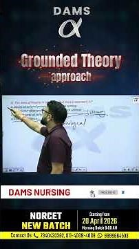 Grounded Theory by Lokesh Bhardwaj Sir| DAMS Nursing
