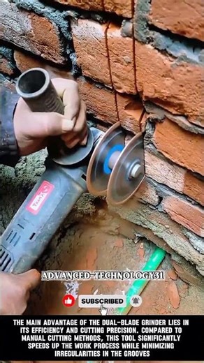 Dual-Blade Grinder for Creating Neat and Uniform Masonry Grooves !! #shorts #innovation #tools