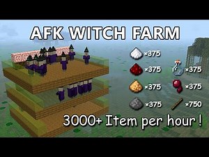 FASTEST AFK WITCH FARM TUTORIAL IN MINECRAFT 1.17 & 1.16