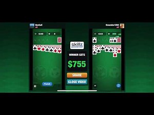 [2 PLAYER REPLAY] Skillz | Solitaire Cube $755 Game | Pro Gameplay