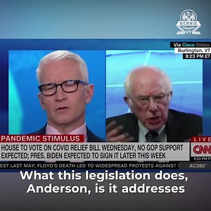 92K views · 4.3K reactions | What’s in the covid relief legislation? Here’s a quick summary. | U.S. Senator Bernie Sanders | Facebook