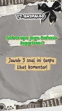 🔥 Kuis Bahasa Inggris #1 | Coba Jawab 3 Soal Ini! Berani Skor 3/3? #shorts #belajar