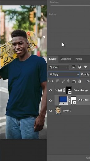 How to Change Colors & Transform Outfits Using AI 👕#photoshop #shorts