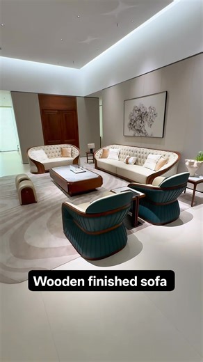 5.9K views · 42 reactions | Wooden finished sofa design Wooden sofa Sofa set design Sofa and table Living room sofa Living room decor #reelsfbシ #fbreelsfypシ゚ #homedecor #woodworking #livingroomdecor #sofa #sofadesign | Unique Decor Ideas | Facebook