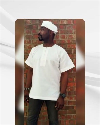All-White Embroidered Dashiki Shirt-DP3949