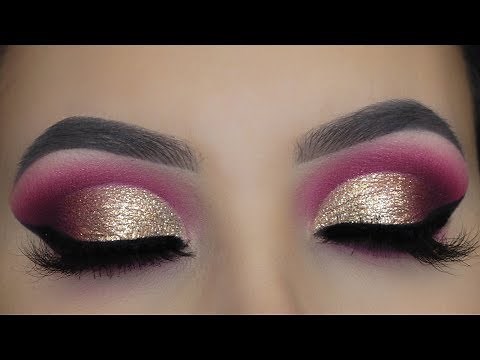 Golden Glitter Cut Crease Tutorial | Asian Bridal Makeup