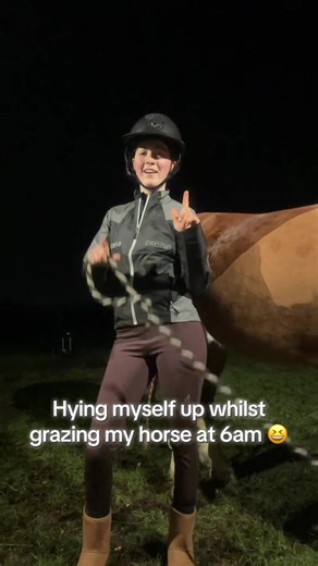 Enjoying a Morning Dance While Grazing My Horse