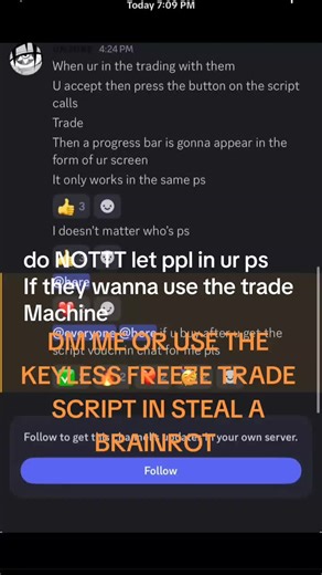 NEWEST LATEST FREEZE TRADE SCRIPT IN STEAL A BRAINROT ROBLOX #sab #viral #fyp #roblox #script