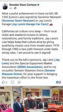 IT’S OFFICIAL! Newsom SIGNED SB 1392! Leno’s Law Is Becoming LAW!