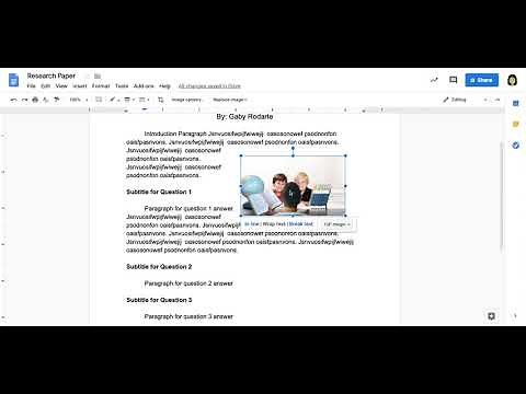 Research Paper - Inserting Image and Caption